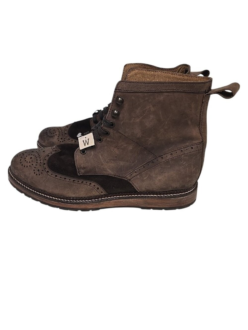 Circle G Men's Round Toe Lace Up Chukka Boot Chocolate Size 10E - Picture 4 of 7
